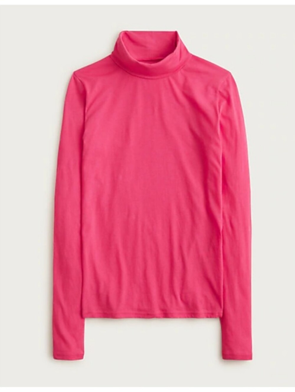 J Crew Feather Jersey Collection Turtleneck Dragon Fruit / Pink